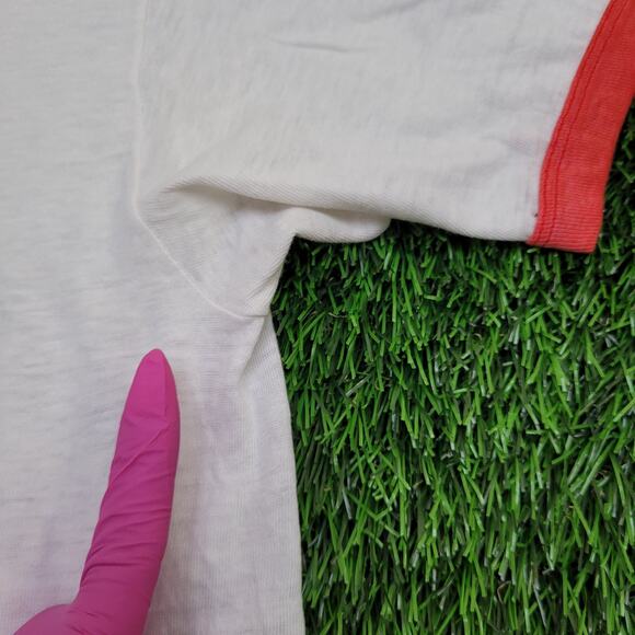 Vintage 1984 North Texas State University Shirt Womens XL 21x25 Ringer - Picture 5 of 13